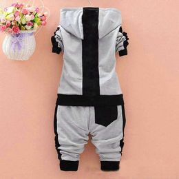 Bebek Erkek Kız Kızlar Toddler Marka Takımlar Çocuk Spor Ceket Pantolon 2 PCS Set Giysileri Set Lütfen Çocukların Takipleri