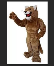 Brown Cougar Mascot Cartoon EVA Costume Animal Fancy Dress Halloween Costumes