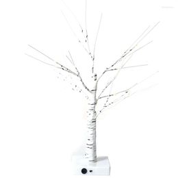 Night Lights HG-LED White Birch Tree 24 Desktop Glowing Bonsai Battery-Powered Thanksgiving Table Decoration Lamp