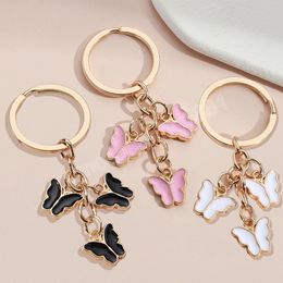 Colourful Butterfly Keychain Insects Car Key Women Girls Bag Charm Cell Phone Pendant Accessories Jewellery Gifts