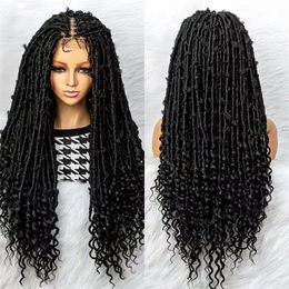 9x6 Lace Front Box Braid Wigs Butterfly Locs Synthetic Lace Frontal Wig That Look Real BZ8