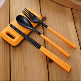 Dinnerware Sets Folding Travel Set Tableware Cutlery Fork Chopsticks For Kids Bento Lunch Box Accessories JAN88