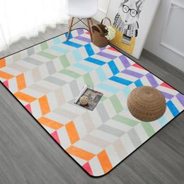 Carpets Stripe Carpet Sitting Living Room The Bedroom Sofa Table Rectangle Bed Children Play Rug Fashion Pad