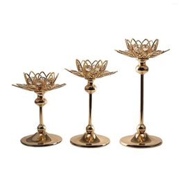 Candle Holders Elegant Lotus Holder Candlestick For Table Centerpieces Decoration