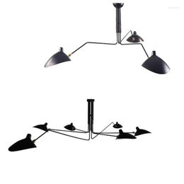 Pendant Lamps Nordic Design DaWn Spider Chandelier Lighting For Living Room Decor Swing Arm Industrial Suspension Luminaire