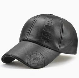 Men's Leather Baseball Cap Special Features Water-resistant