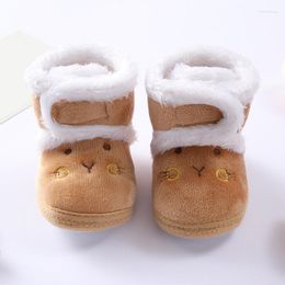 First Walkers Baby Autumn Winter Boots Girl Boys Warm Shoes Solid Fashion Toddler Fuzzy Balls Kid