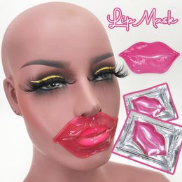 Lip Gloss 10pcs Pink Crystal Moisturizing Gel Patch Lips Care Collagen Mask Private Label