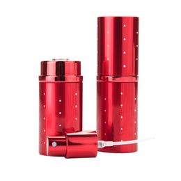50pcs/lot 30ml Empty red glass spray perfume bottle metal shell vial sample bottles perfume atomizer tube