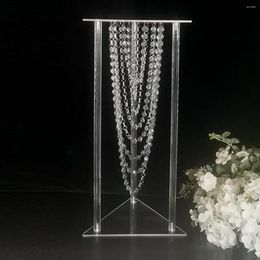 Party Decoration Acylic Chandelier Floor Vase Clear Flower Table Centerpiece Marriage Modern Vintage Floral Stand Columns Wedding