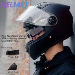 Motorcycle Helmets Electric Helmet Men's Anti-fog Warm Winter Head Gray Battery Car Full Face Ladies