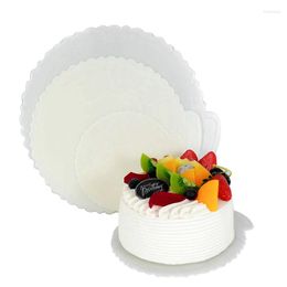 Bakeware Tools 4/6/8/10in Round Cake Stand Mat Board Plastic Tray Base Reusable Oven Patisserie Baking Tool Dessert Displays