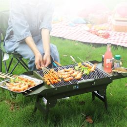 BBQ Tools Accessoires Portable Barbecue Grill Fold Charcoal Grill Tabletop Mini Grill Grill Stand Outdoor Camping Barbecue Furnace Cooking Tool