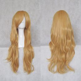 2022 Popular Cosplay golden golden 80CM long curly hair wig
