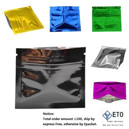 7.5x6cm Small Zip top Coffee Powder Food Grade Storage Bag Aluminium Foil Zipper Mylar Pouch Packing Bags for Capsule Pill