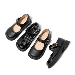 Flat Shoes Children Leather 1-6 Years Baby Boys Girls British Soft Sole Sneakers Kids Student 23-32