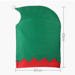Chair Covers 1pc Christmas Cover Elf Big Hat Back Ornaments For Removable Home Dining Decorations Navidad