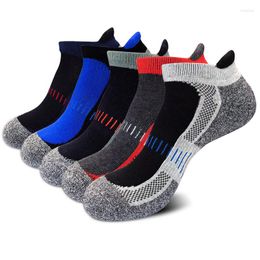 Men's Socks Cotton Sports Wear-resistant Breathable Men's Compression Autumn Winter Sole Loops Boat Shallow Sweat-absorbent Male