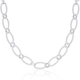 Chains European And American French Jewellery 925 Sterling Silver Twist Combination Necklace Simple Niche Chic Net Red