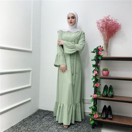 Ethnic Clothing Muslim Dress Middle Eastern Islamic Dubai Lady Hand-nailed Bead Abaya Turkey Fashion Long Dresses
