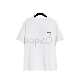 Fashion Brand Designer Mens T Shirt Polo Shirt Luxury Letter Embroidery Round Neck Short Sleeve Summer Loose T-Shirt Top White Black Asian Size S-2XL