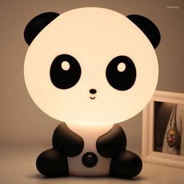 Night Lights Baby Bedroom Lamps Light Cartoon Pets Panda PVC Plastic Sleep Led Kid Lamp Bulb Nightlight For Children EU/ US Plug