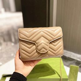 Women's mens marmont Genuine leather wallets Bags Luxury Designer crossbody tote fashion hot metal chain envelope Camera Cases card pockets WOC handbag Shoulder Bag