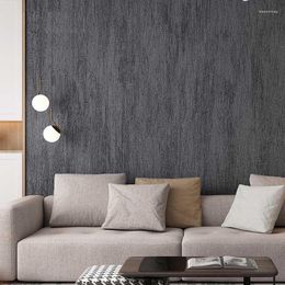 Wallpapers Nordic Solid Colour Wall Papers Modern Simple Pure Black Grey Vintage Cement Wallpaper For Living Room Bedroom Walls