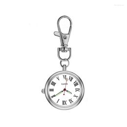 Pocket Watches 2022 FOB Watch Student Gift Vintage Keychain Silver Quartz Classic Clock Stationery Bulk Clip Type
