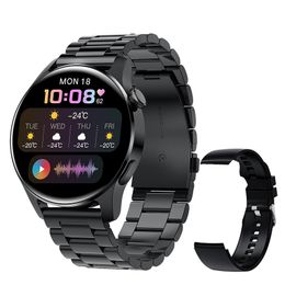 Smart watchs I29 Heart Rate Blood pressure Blood oxygen monitoring Bluetooth Business stainless steel watchband waterproof men's watch