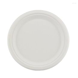 Dinnerware Sets Compostable 7 Inch 9 Heavy-Duty Plates 25pack Eco-Friendly Disposable Sugarcane Paper