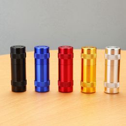 Smoking Colorful Cracker Aluminum Alloy Bottle Opener Pollen Press Cream Whipper Cylindrical Shape Dispenser Dry Herb Tobacco Portable Smoking Tool