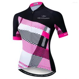 Racing Jackets KEYIYUAN 2022 Ladies Quick Drying Short Sleeved Cycling Suit MTB Equipment Maillots Blusa Ciclismo Camisa Time