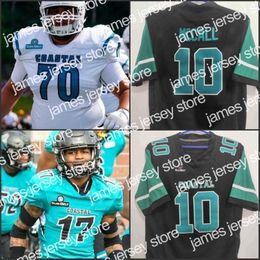 American College Football Wear Custom Coastal Carolina Football stitched jersey 10 Grayson Mccall 12 Bryce Carpenter 28 Jacqez Hairston Men Youth Kid women Jerseys