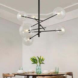 Chandeliers Modern Led Chandelier Molecular Hanging Ceiling Lamp Art Decoration Lighting For Living Room Dining Restaurant Indoor Light