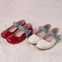 Shorts Genuine Leather Girls Shoes Red Kid Flats Fashion Toddler Wedding Shoe