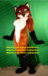 Long Fur Furry Miss Fox Mascot Costume Dog Fursuit Adult Cartoon Character Outfit Suit keep As Souvenir Play Games zz7594
