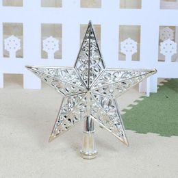 Christmas Decorations Ornament Smooth Surface Durable Decorative Colorful Xmas Tree Top Star Party Favor 3D Pentagram Decor For Home