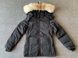 Fur Hoodie Puffer Down Parkas Coat Jacket Full Zip Women Winter Body Warmer Outwear Coat Black Size XL