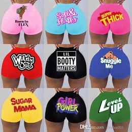 Designer Leggings 3xl Women Mini Short Yoga Pants Fashion Sexy Letter Pattern Printed Knickers Tight Shorts 19colors