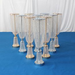 crystal Centrepiece decor flower stand metal flowers vase table Centre piece wedding dining tables decoration party event decor imake448