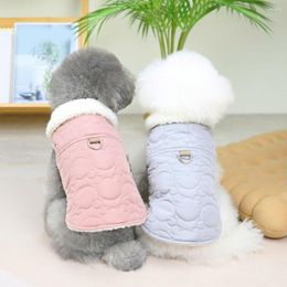 Dog Apparel Unique Winter Pet Cardigan Dress Outfit Fleece Lining Up