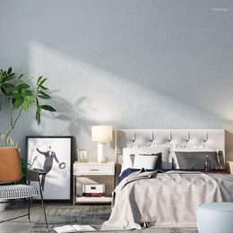 Tapeten Moderne, einfarbige Leinen Wallpaper Home Dekor graue grün grün wasserdichte Schlafzimmer Wohnzimmer Tapete Roll für