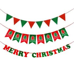 Wholesale Christmas Banner Pull Flag Decoration Hanging Flag Alphabet Colour Flag Draw Christmas Holiday Party Decoration Supplies A12