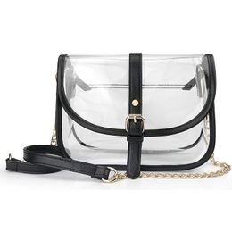 Women's Clear Bag Fashion Shoulder Tote Bag Stadium Approved MINI Transparent Crossbody Purse for Sports Event Concert Festival