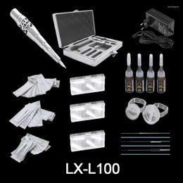 Tattoo Guns Kits Permanent Makeup Machine Kit Strong Power Silent Eyebrow Lip Eyeliner Set Adapter Tips Inks Cup Microblading