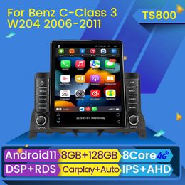 Car dvd Radio Player GPS Navigation BT Multimedia Carplay DSP Android 11 for Mercedes Benz C Class 3 W204 S204 2006-2011