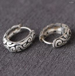 Hoop Earrings Bali Filigree Basket Hoops 925 Sterling Silver Huggie Hinged A4014