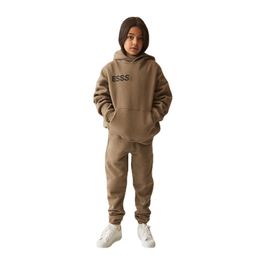 Clothing Childrens Designer Tracksuit Hoodies Sets Pullover Pants 2 Pieces Brand Solid Printed with The Letters Dolphin Sports Velvet Style