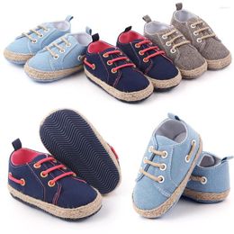 First Walkers Spring Autumn Baby Canvas Infant Shoes Moccasins Anti-slip Crib Sneakers Casual Girls Boys